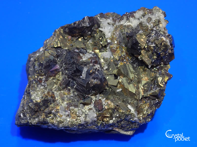 CHALCOPYRITE SPHALERITE 黄銅鉱 閃亜鉛鉱（べっこう亜鉛） 尾去沢鉱山 0073