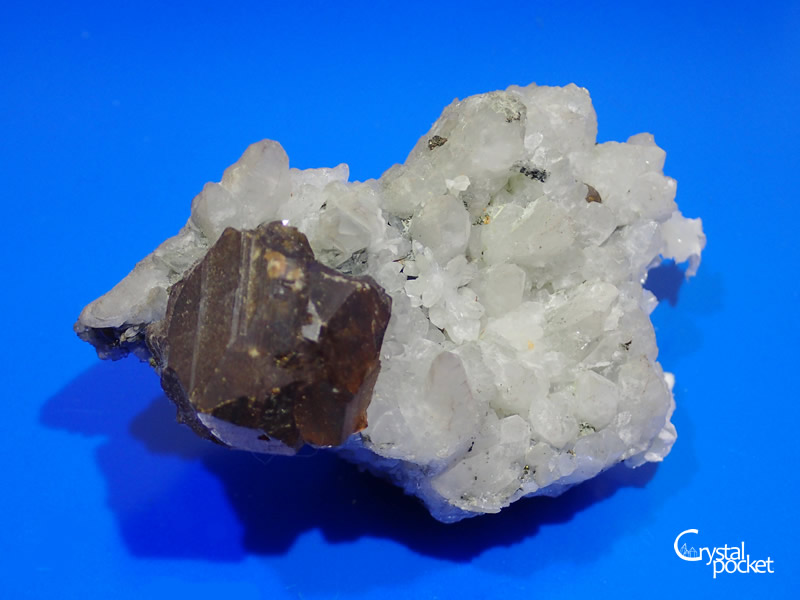 SPHALERITE QUARTZ 閃亜鉛鉱（べっこう亜鉛） 水晶 尾去沢鉱山 0074
